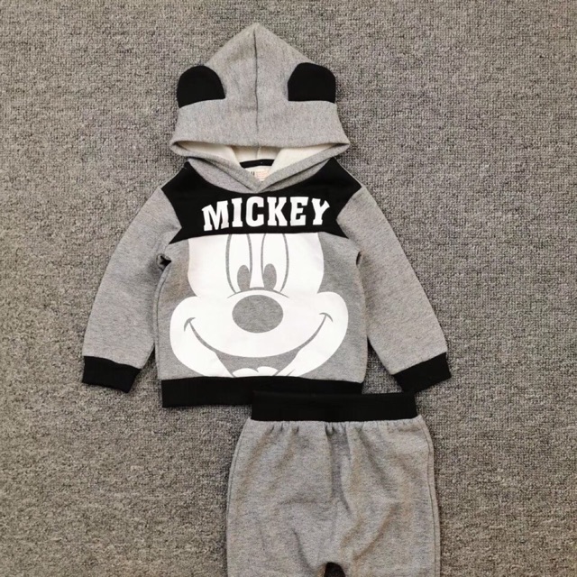 Bộ mickey nỉ bông có mũ