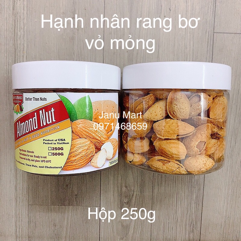 Hạnh nhân Mỹ rang bơ vỏ mỏng