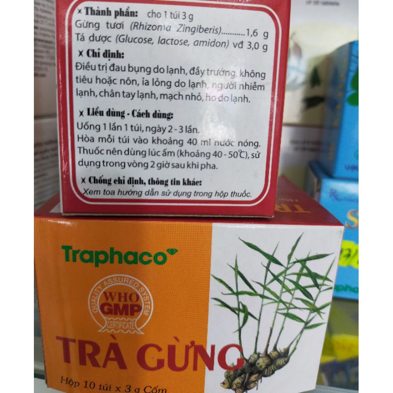 Trà Gừng Traphaco 10 túi- Giúp Ấm Thân Nhiệt