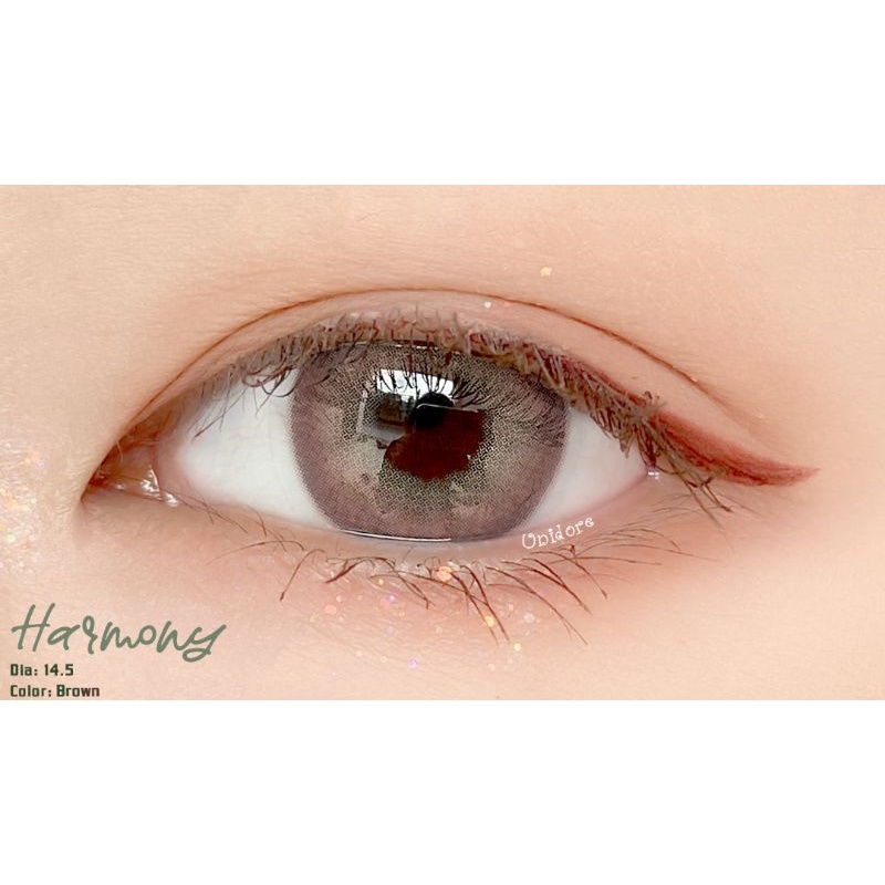 Kính áp tròng mẫu Harmony Brown, có cận từ 0-8 [KHÔNG BÁN LỆCH ĐỘ]