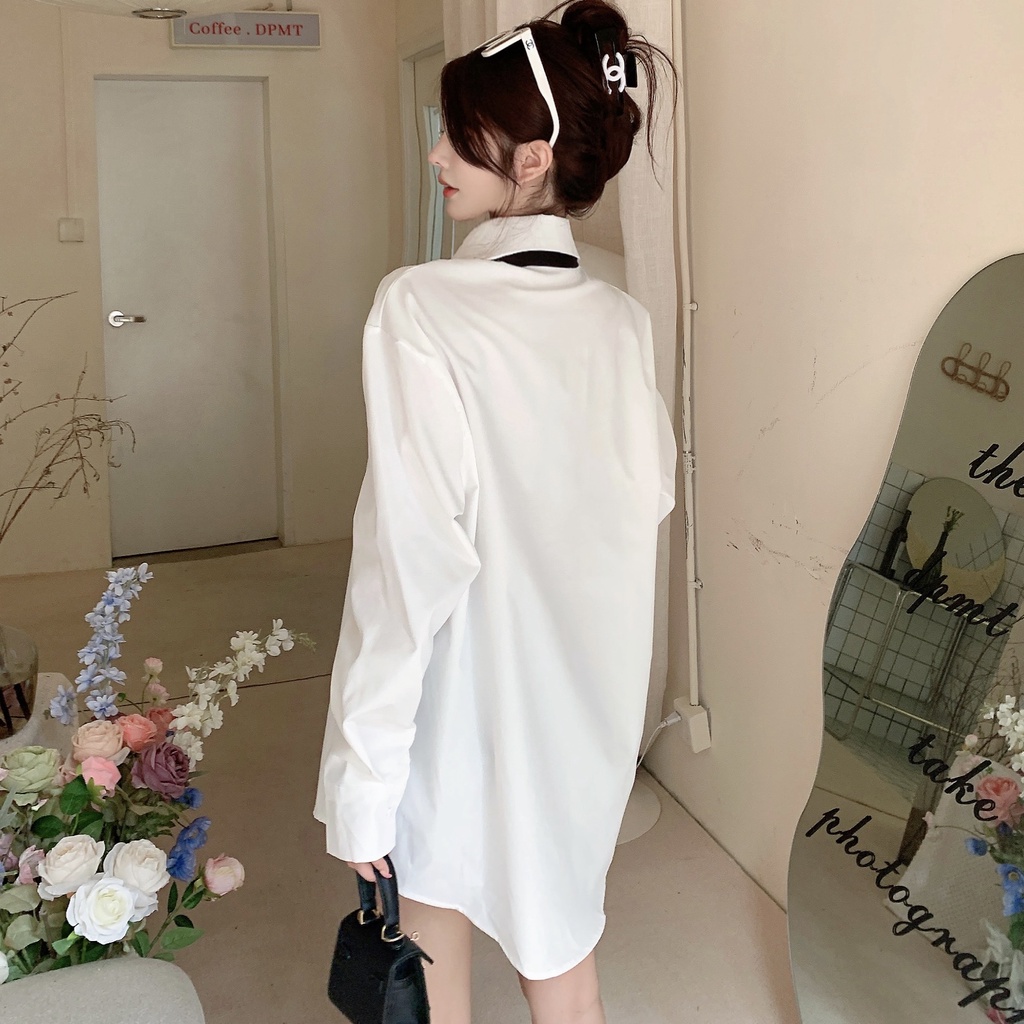 [Mã BTS23 giảm đến 30k đơn 150k] Áo Kiểu Dáng Rộng Phong Cách Cổ Điển Thời Trang Mùa Thu Mới Cho Nữ