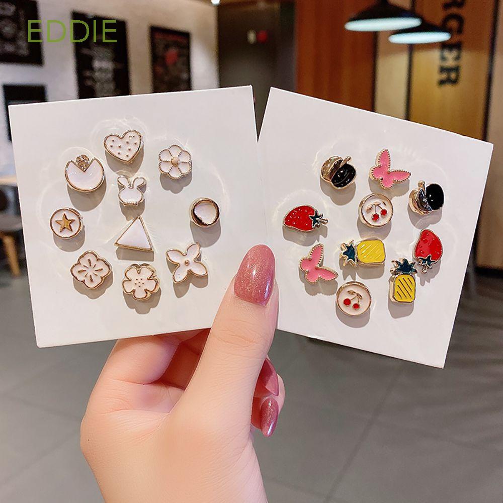 Set 10 Nút Áo Khoác Hình Trái Cây / Dâu / Dứa Dễ Thương Cho Nam|Ghim Cài Khăn Choàng Cổ Cho Nữ