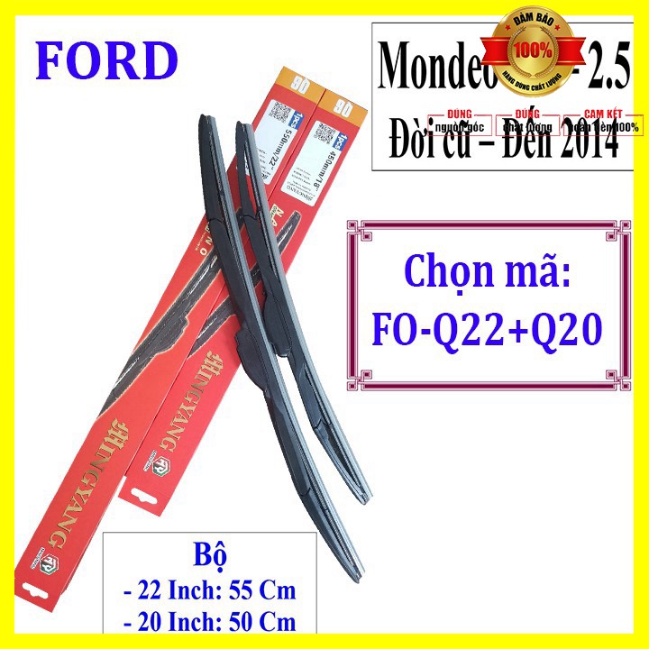 Sản phẩm  Bộ 2 thanh gạt nước mưa ô tô đa năng Nano cao cấp dành cho xe Ford: Transit-Ecosport-Everest-Focus-Fiesta-Rang