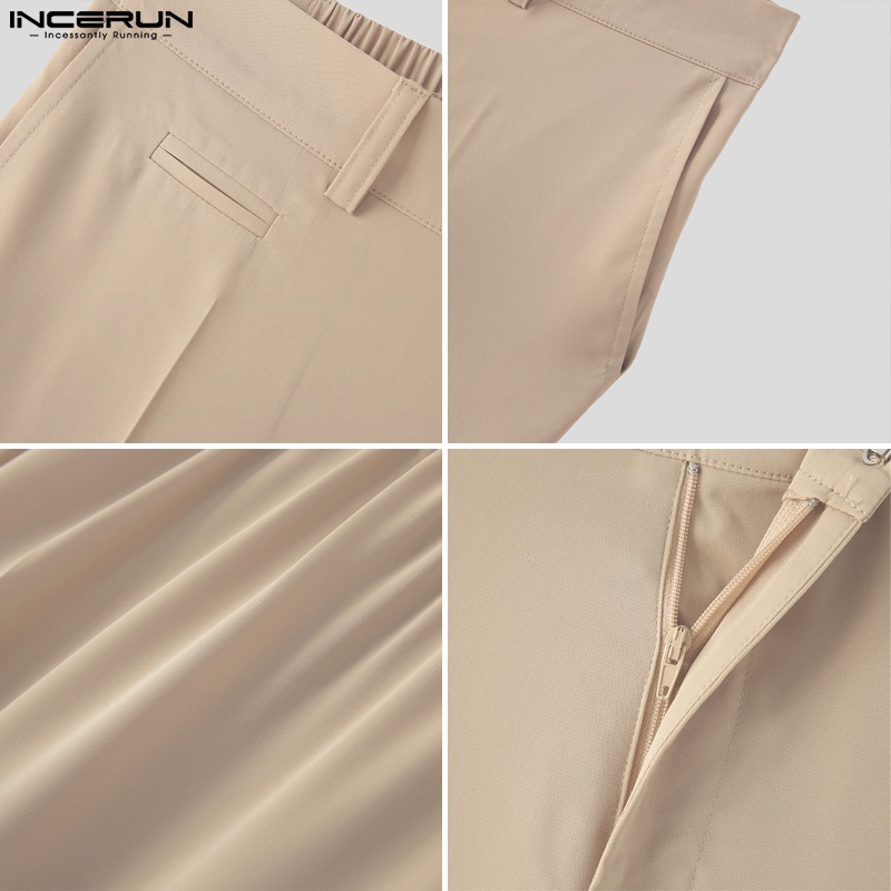 Quần dài INCERUN màu sắc đơn giản thời trang cho nam