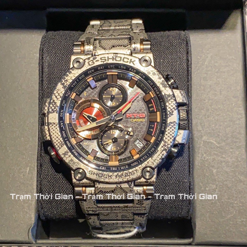 Đồng hồ nam Casio G-shock phiên bản giới hạn MTG-B1000WLP - Kích thước vỏ : 55,8×51,7×14,4mm