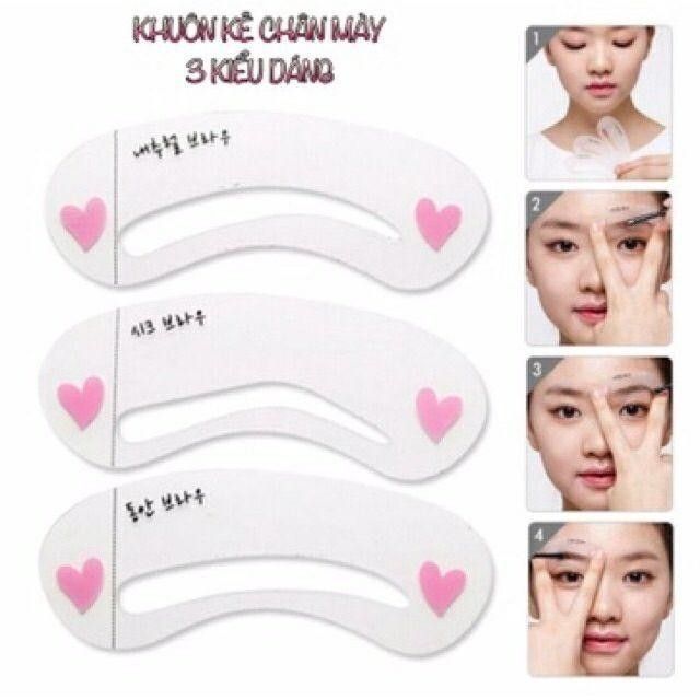 Khuôn Kẻ Lông Mày Mini Brow Class Bộ 3 Kiểu,khuôn vẽ chân mày kiểu dáng trẻ trung,tự nhiên và vô cùng tiện lợi