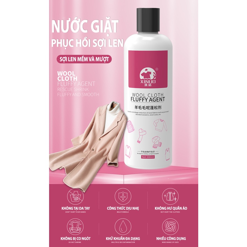 Nước Giặt Phục Hồi Áo Len Xinuo - Chai 300ml