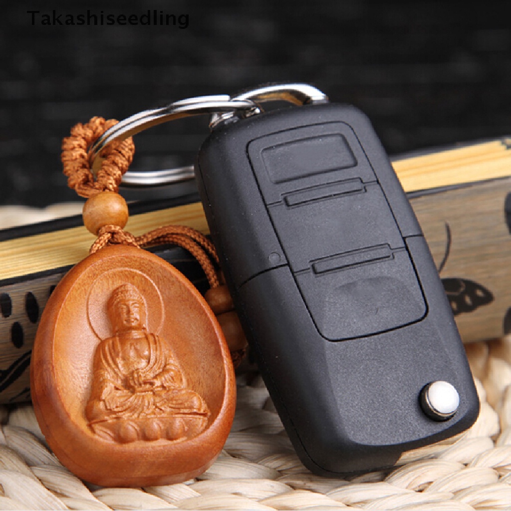 Móc Khóa Gỗ Khắc Hình Phật Độc Đáo