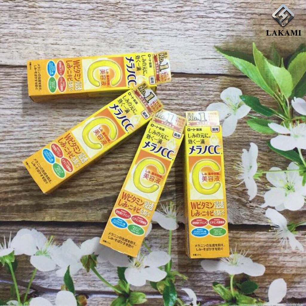 Serum Trắng Da CC Melano 20ml Nhật Bản Tinh Chất Dưỡng Da Vitamin C Melano CC Rohto