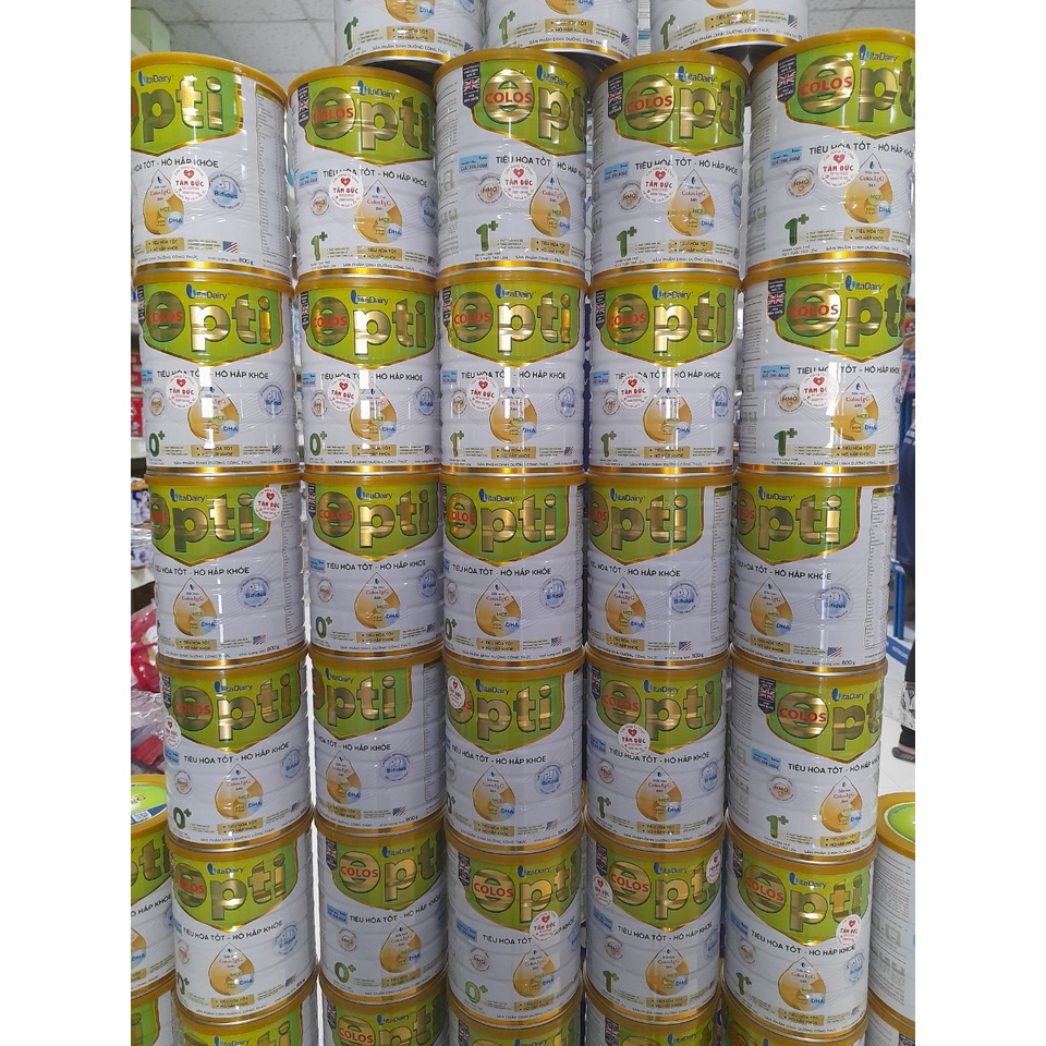 Lon Sữa 800g Colos Opti Vitadairy Dành Cho Bé Từ Sơ Sinh Giúp Phát Triển Não Bộ, Chiều Cao