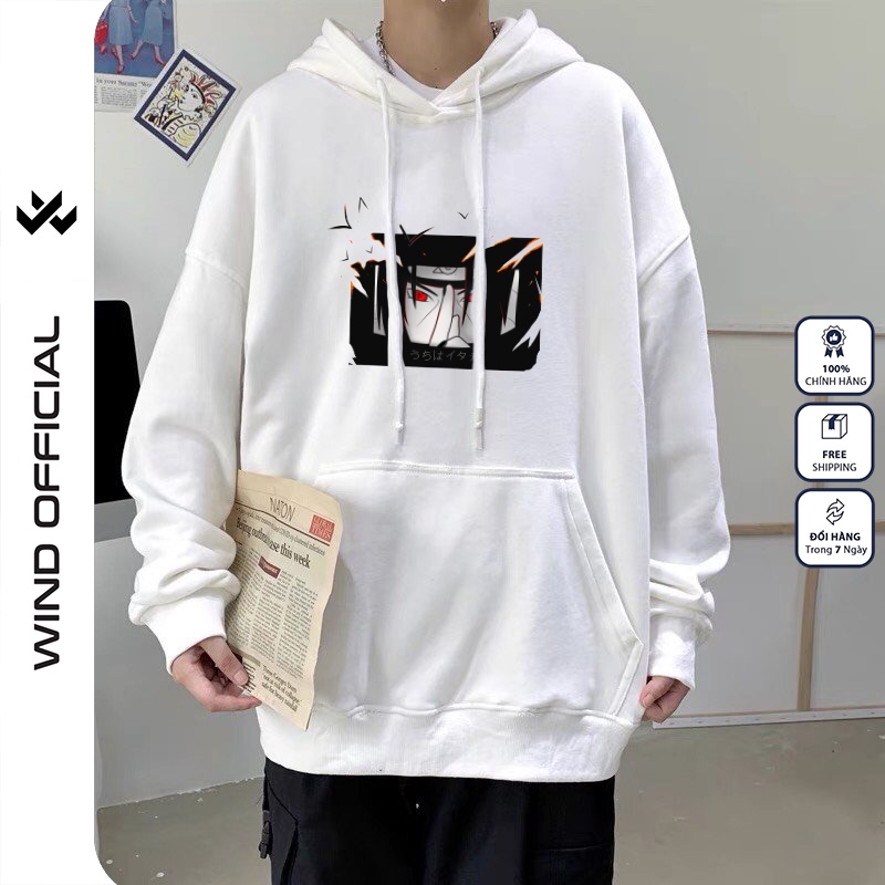 Áo hoodie unisex WIND form rộng nỉ nam nữ ITACHI HD20 thời trang thu đông oversize | BigBuy360 - bigbuy360.vn
