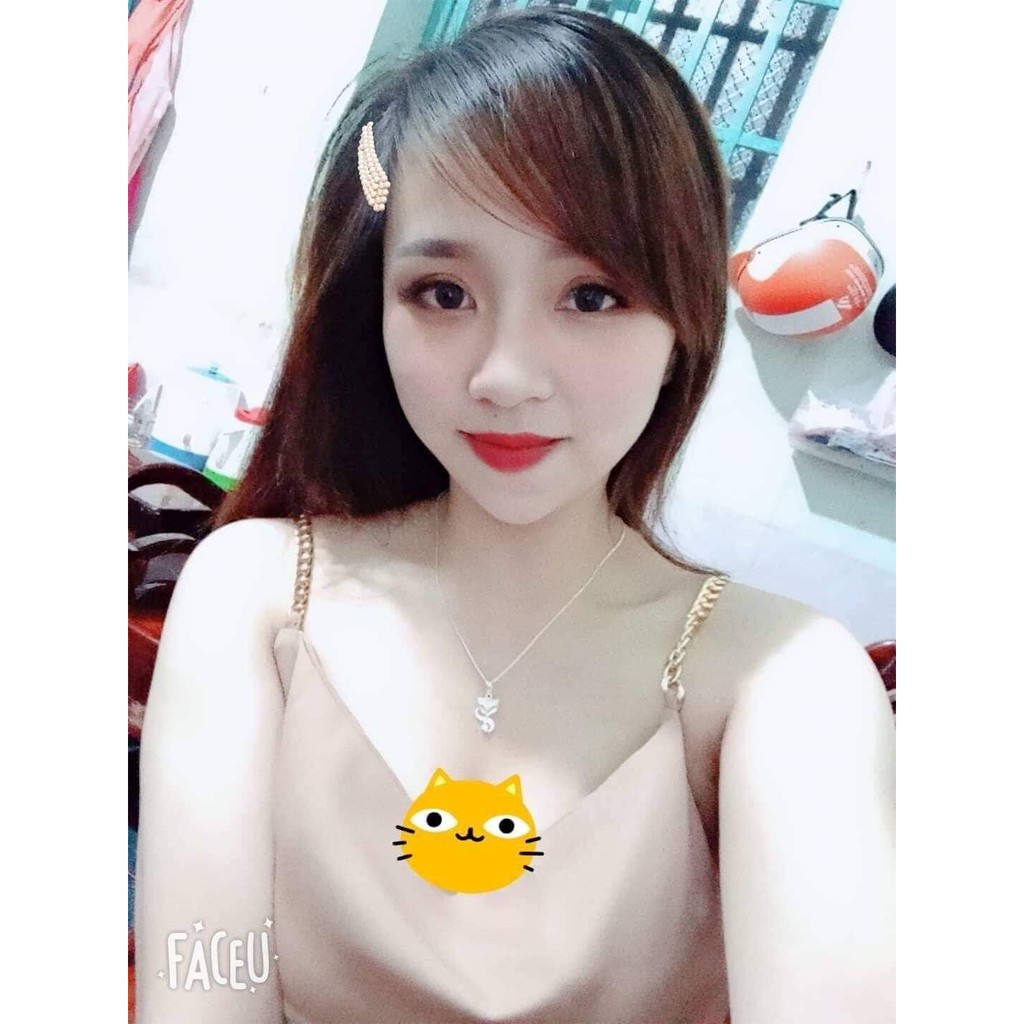 Dây chuyền hồ ly dăm đá  bạc ta cao cấp, cầu may mắn tình duyên,cầu kinh doanh buôn bán, bảo hành trọn đời