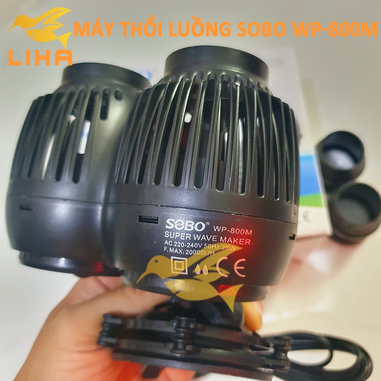 Máy Thồi Luồng Sobo 2 Đầu WP-800M (25W - 20000 L/H) - Quạt Máy Thổi Luồng, Tạo Sóng Sobo 2 Đầu Cho Hồ Cá