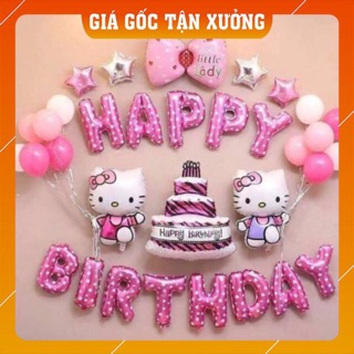 Bóng bay trang trí sinh nhật ☘️ XẢ KHO ☘️ Set bóng trang trí tiệc sinh nhật có kèm bơm bóng