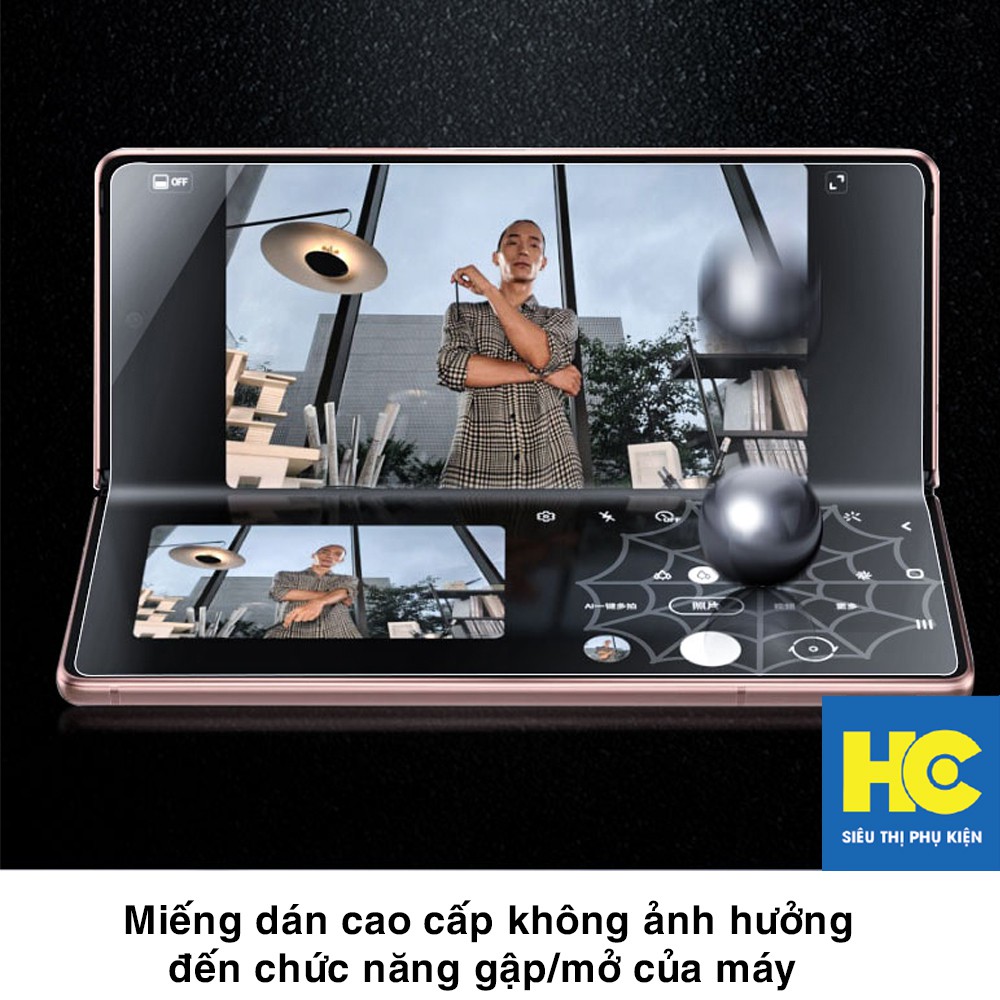 Dán màn hình chính Z Fold 2 dẻo vân mờ chống bám vân tay – Dán màn hình Samsung Galaxy Z Fold 2