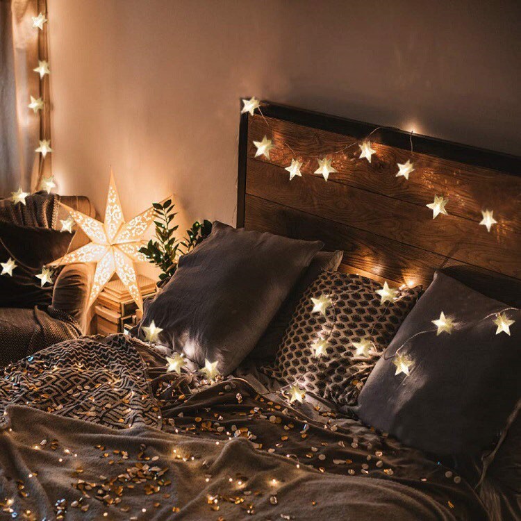 Đèn led dây USB  6M  ĐÈN LED NGÔI SAO trang trí phòng ngủ lễ tết noel siêu xinh