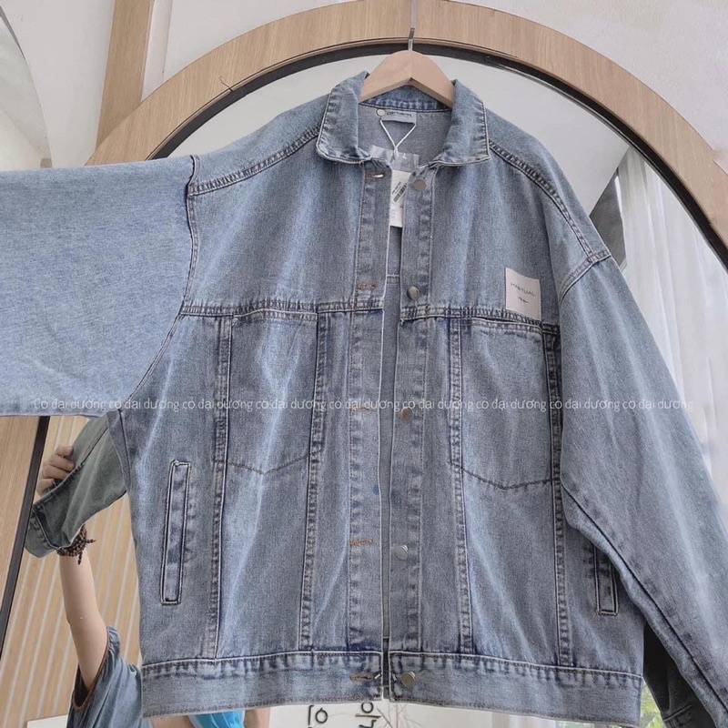 Áo khoác bò thụng oversize basic cá tinh hàng QC