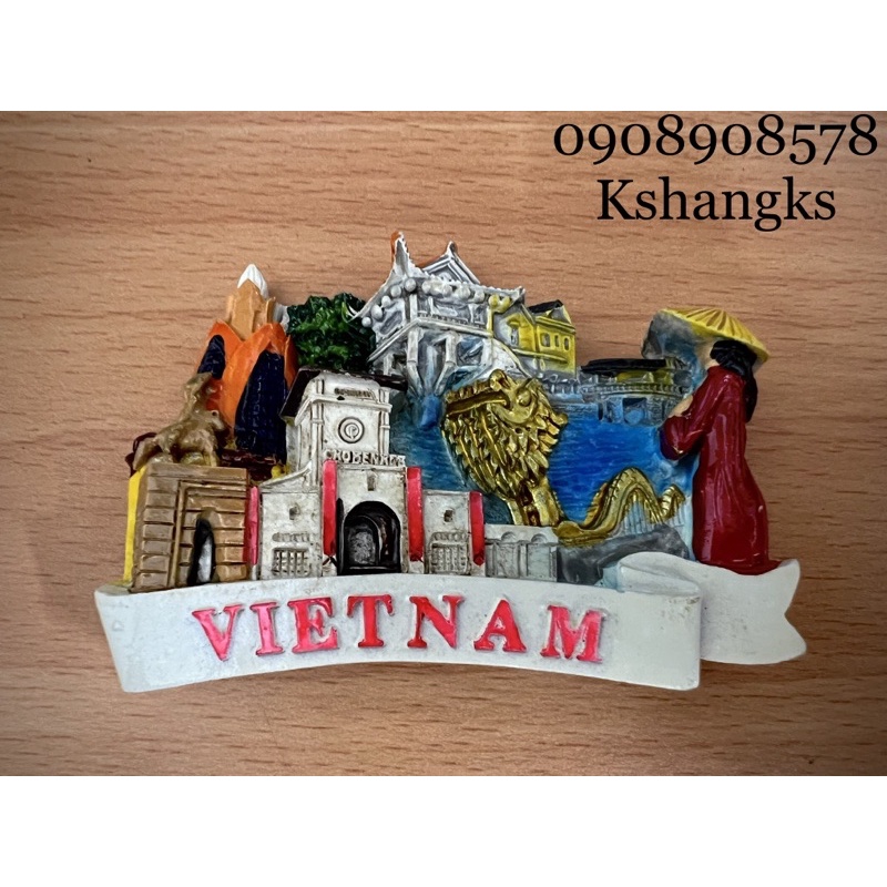 1 Manget nam châm trang trí tủ lạnh hình 3D nổi lưu niệm Việt Nam - Quà tặng lưu niệm trang trí ý nghĩa Việt nam