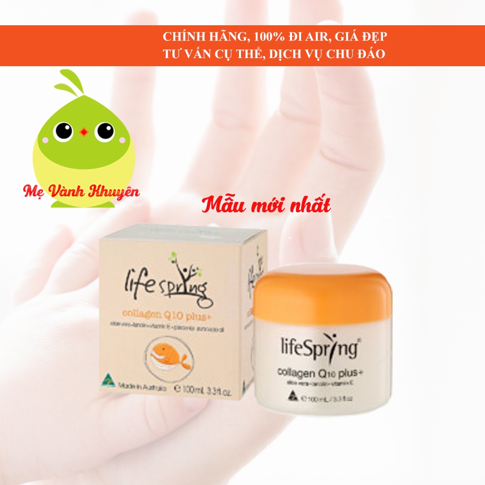 Kem dưỡng da nhau thai cừu LifeSpring Collagen Q10 Plus+, Úc (100ml)