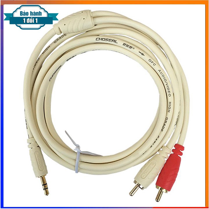 Dây cáp âm thanh 1 đầu 3.5 Ra 2 đầu dài 10 mét