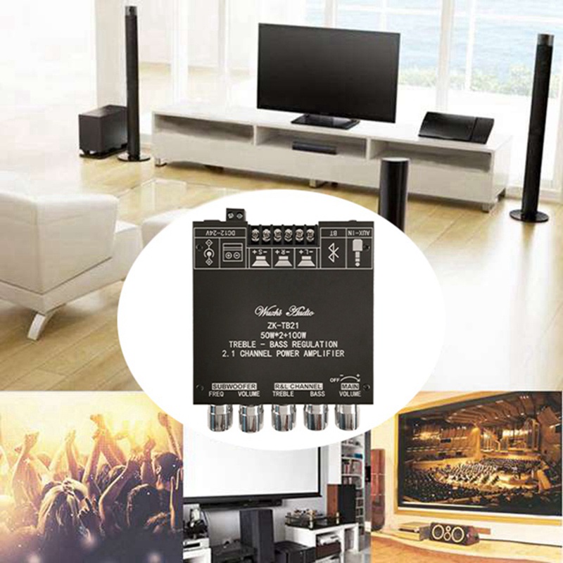 Bảng Mạch Khuếch Đại Âm Thanh Kỹ Thuật Số ZK-TB21 Bluetooth 2.1 2X50W + 100W TPA3116D2