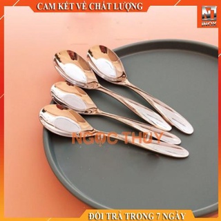 Muỗng ăn cơm giọt nước inox 304 cao cấp sáng bóng