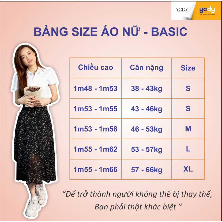 Áo thun nữ YODY áo phông polo cao cấp chất thun mềm kháng khuẩn yody fashion APN3516 | BigBuy360 - bigbuy360.vn