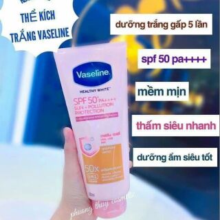 Dưỡng thể kích trắng Vaseline 50X
