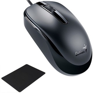 Chuột quang có dây Genius DX-120 (Đen) + tặng Miếng lót chuột