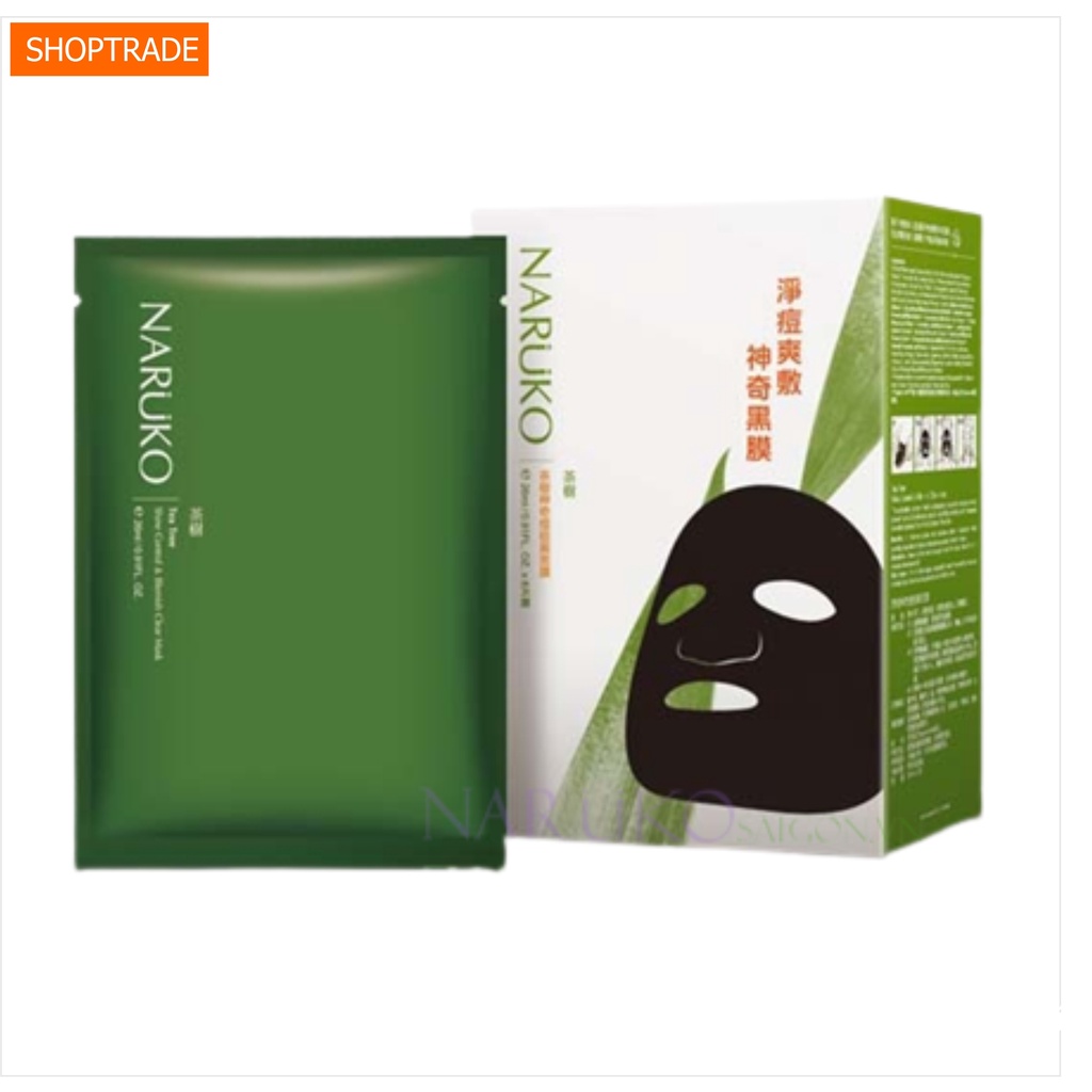 Mặt nạ Naruko tràm trà nguyên hộp - Tea Tree Shine Control and Blemish Clear Mask