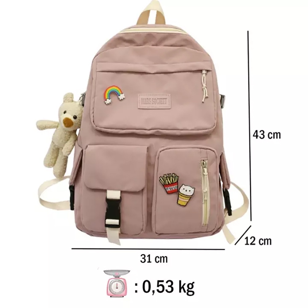 BALO ULZZANG ĐI HỌC UNISEX CÁ TÍNH CẶP NAM NỮ TEEN THỜI TRANG