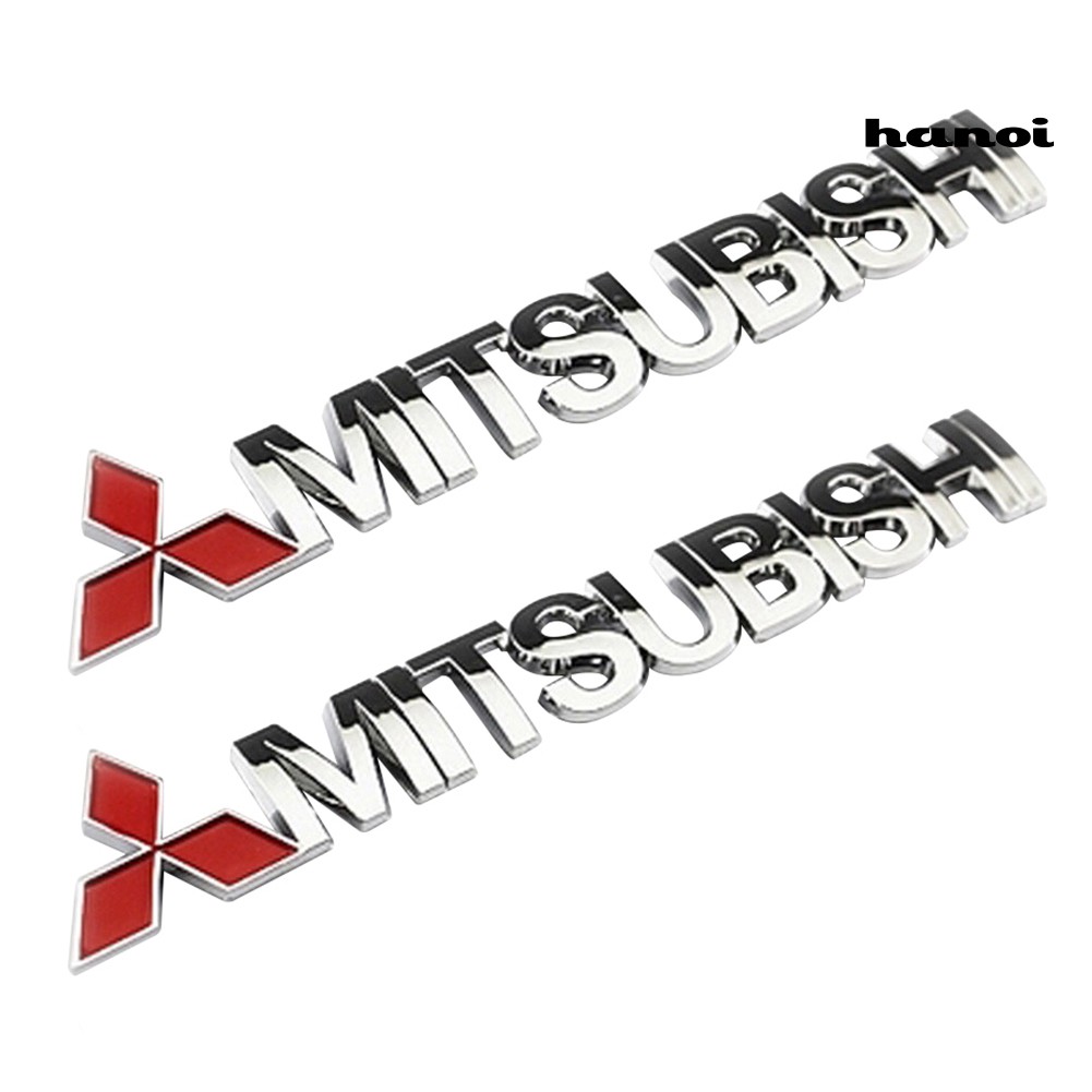 Miếng Dán Kim Loại Hình Logo 3d Chuyên Dụng Dành Cho Trang Trí Xe Hơi Mitsubishi