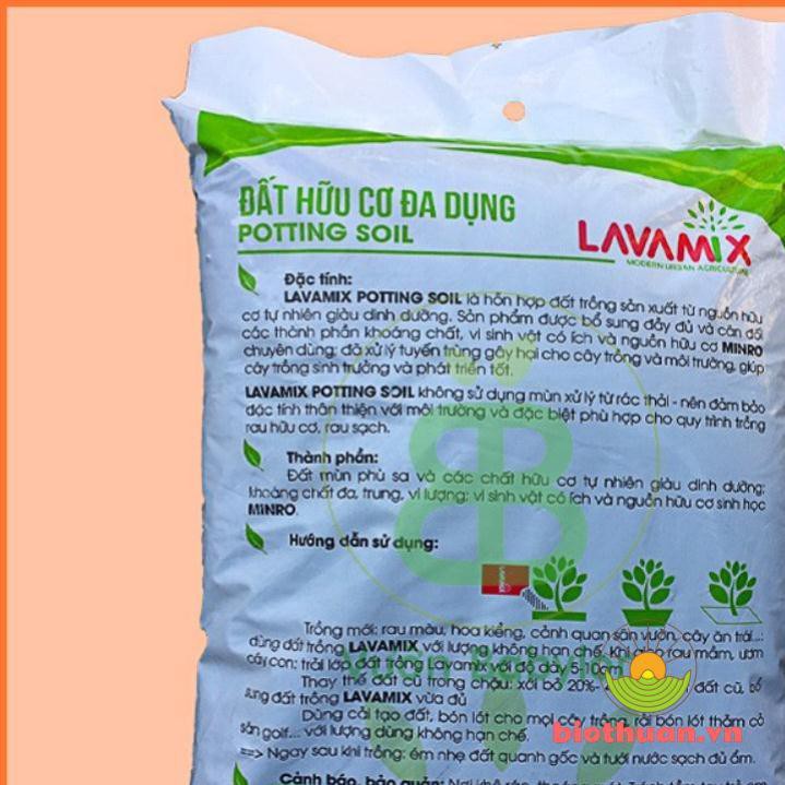 Đất Sạch Trồng Rau Lavamix 6.5dm Đa Năng