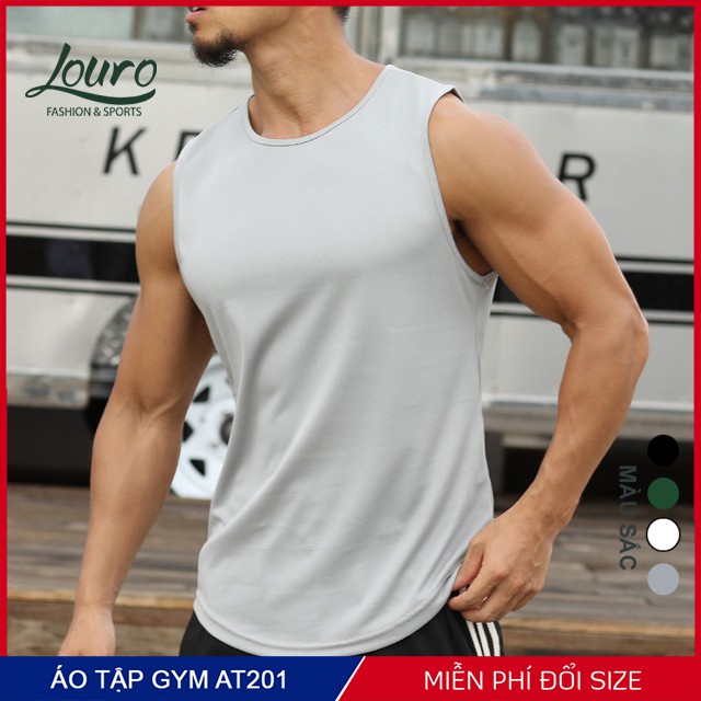 Áo sát nách nam tập gym basic, kiểu áo tanktop nam cực đẹp, chất liệu thun lạnh cotton co giãn 4 chiều - AT201