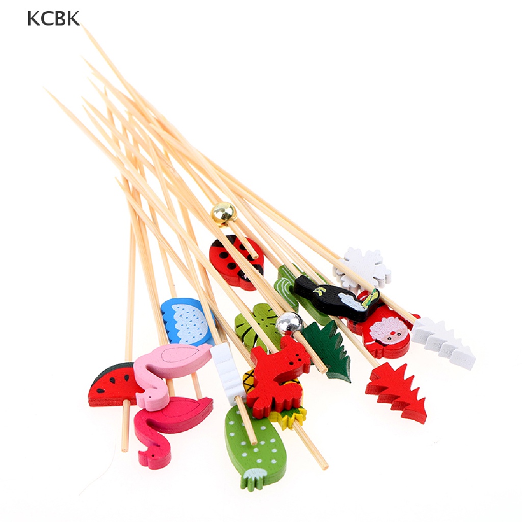 Que xiên bằng tre cắm trang trí tiệc tùng đồ uống 12 cm