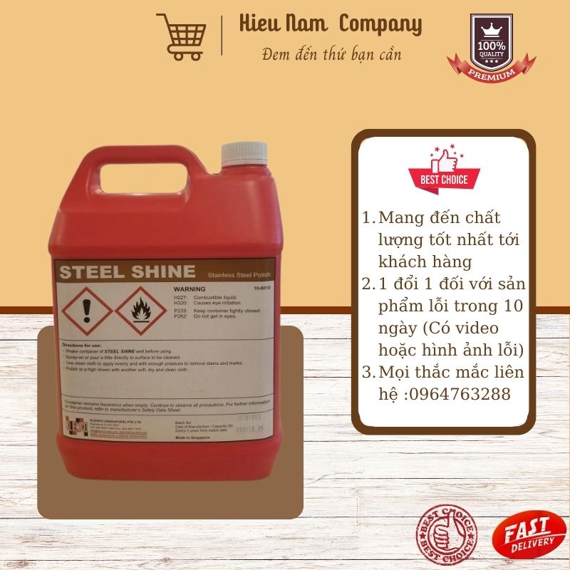 HÓA CHẤT ĐÁNH BÓNG INOX STEEL SHINE