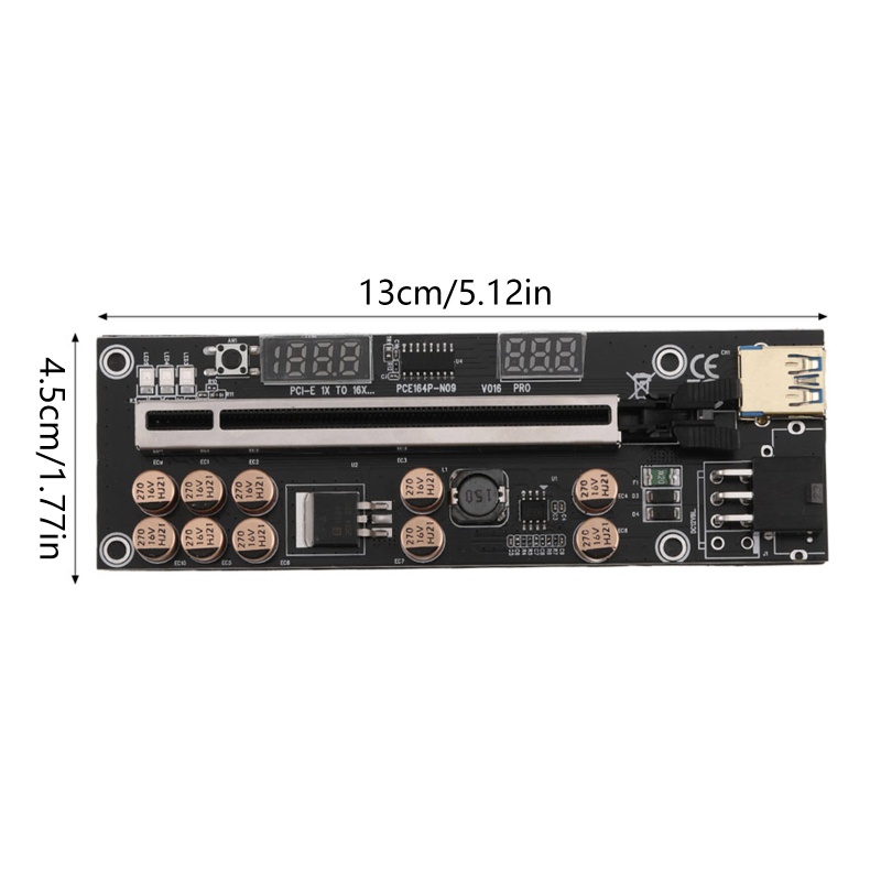 Card Mở Rộng PCI-E VER016 1x Sang 16x USB 3.0 LED Card PCI-E Cho GPU