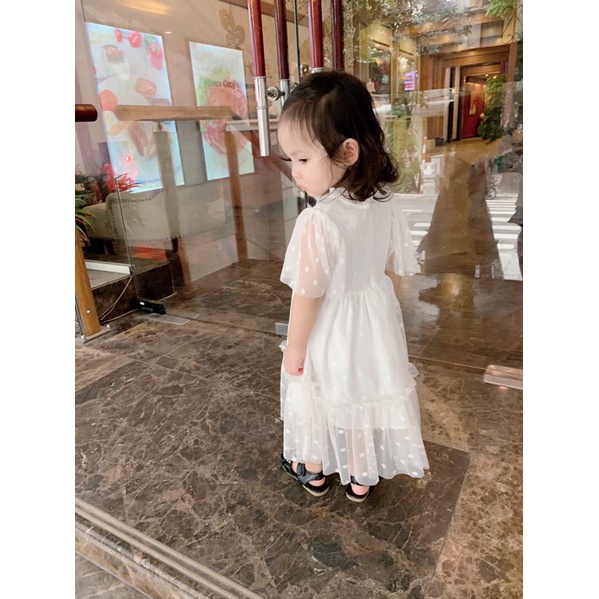 Váy tutu trắng Lennco cho bé gái