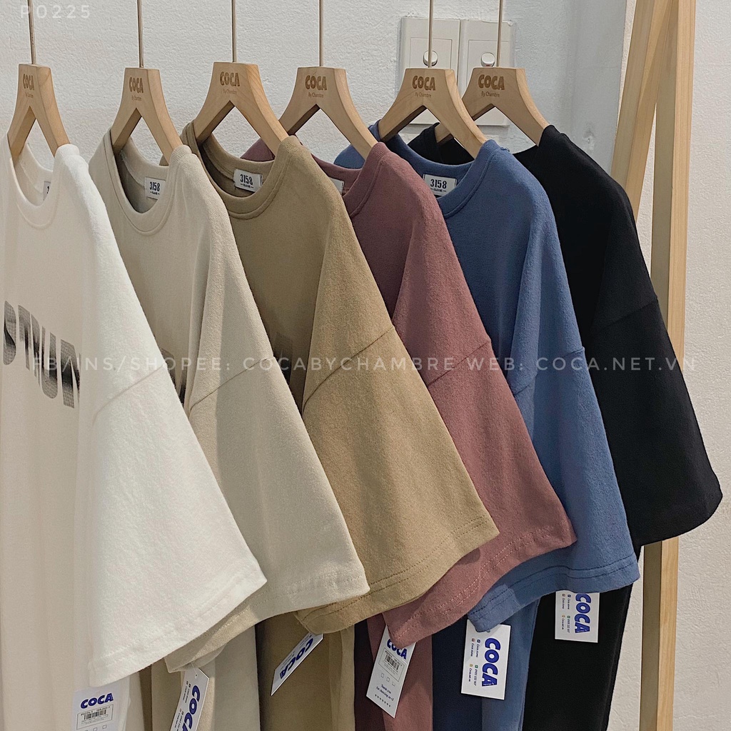 [P0225] Áo thun cotton mặt lông dày in chữ STRUM nhòe form rộng (Có sẵn/ảnh thật)
