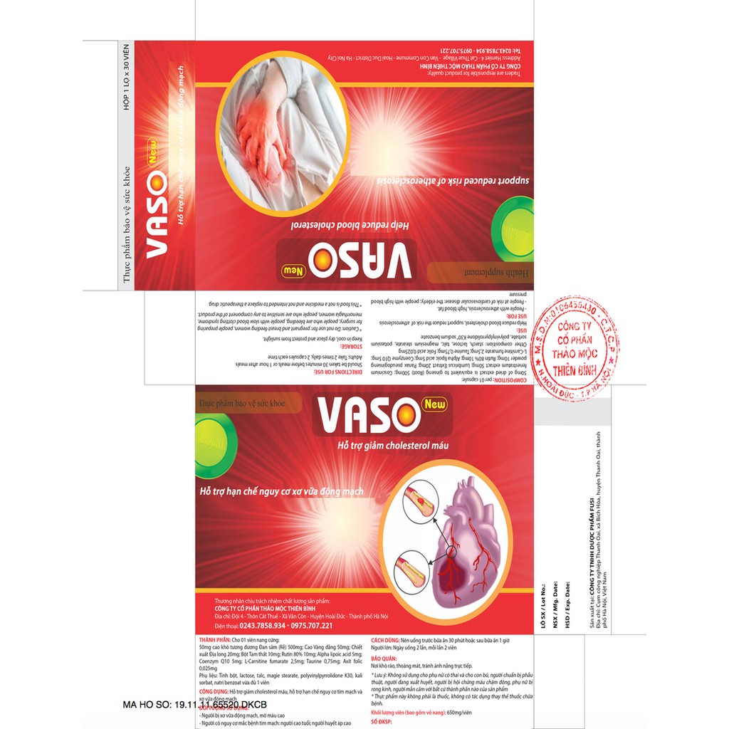 VasoNew  - Hỗ trợ tăng cường sức khỏe tim mạch, làm mạnh tim, phòng ngừa và hỗ trợ điều trị nhồi máu cơ tim