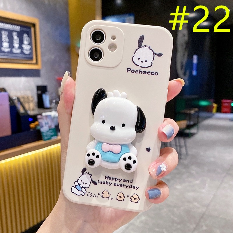 Compatible For Samsung Galaxy A05 A05S A24 M14 A04S A04e A13 A23 A33 A53 A73 M54 M23 M33 M53 S8 S9 Plus S20 S21 FE Note 8 9 20 Note 10 Plus Ốp Điện Thoại Cho Pachacco Cinnamoroll ba chiều dễ thương