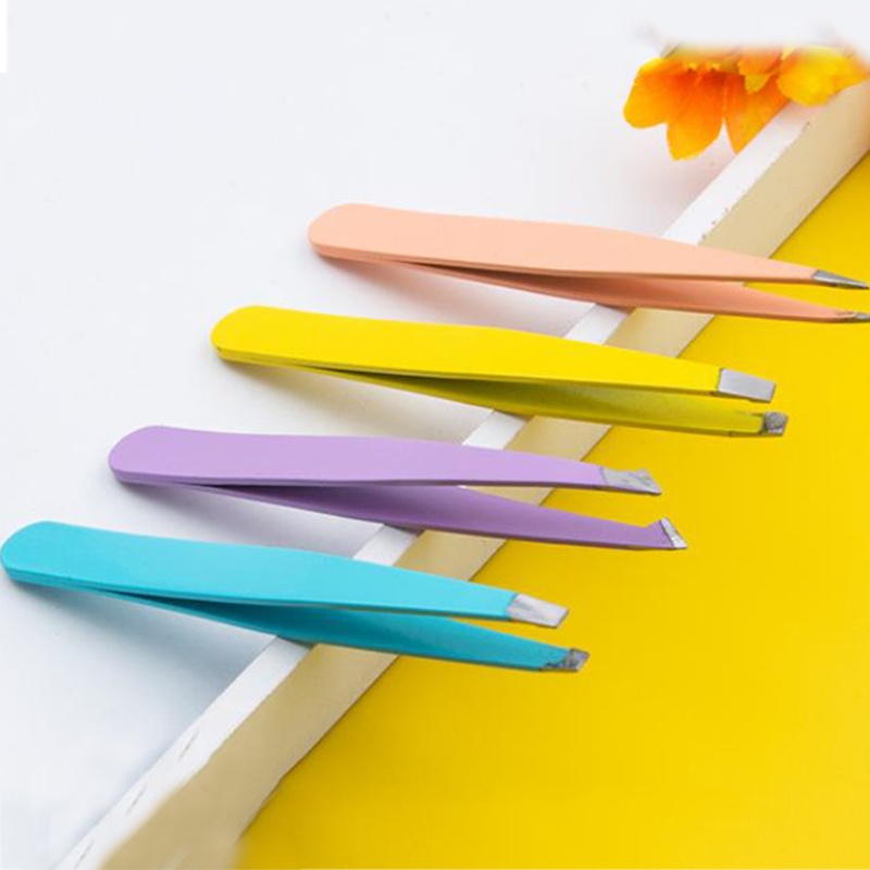 Set 4 Nhíp Nhổ Lông Mày Chuyên Nghiệp Bằng Thép Không Gỉ