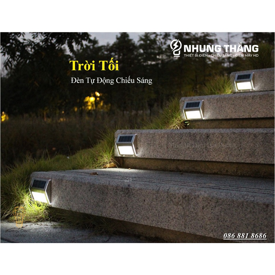 Đèn Led Gắn Tường,Cầu Thang - Sử Dụng Năng Lượng Mặt Trời MT-48 - Chống Nước IP65 - Ánh Sáng Trắng , Vàng
