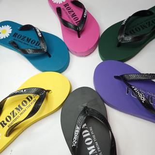 Dép lào nữ hoa cúc in hoạ tiết hè ROZDE001 ROZMODA , dép xỏ ngón cao su EVA