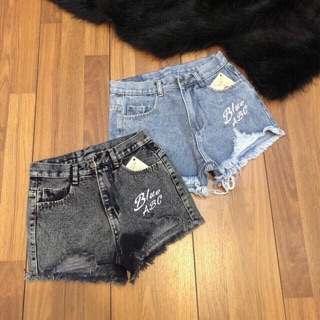 Short jean nữ cao cấp in chữ