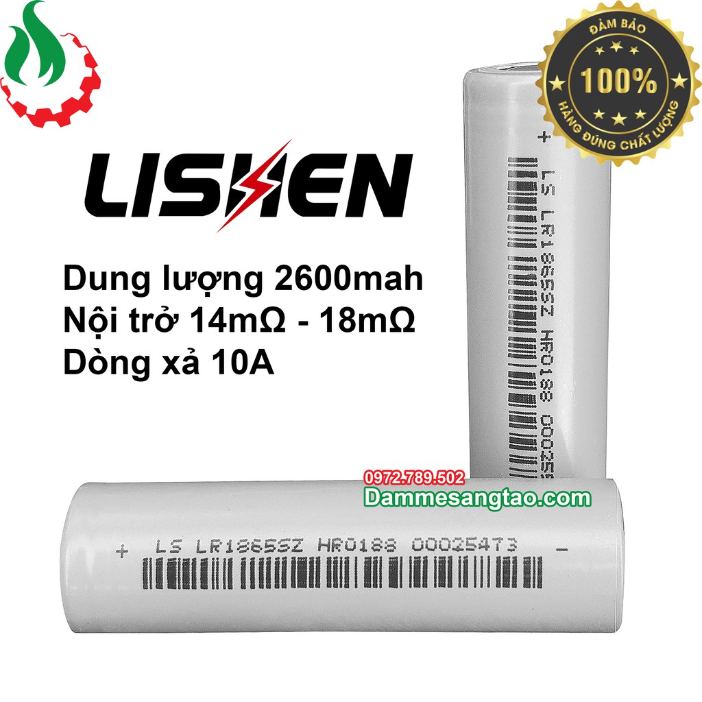 DMST Cell Pin 18650 Lishen 2500mah-5C (Xả 10A)