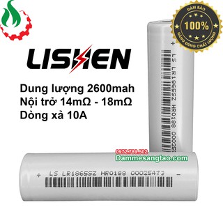 DMST Cell Pin 18650 Lishen 2600mah-5C (Xả 10A)