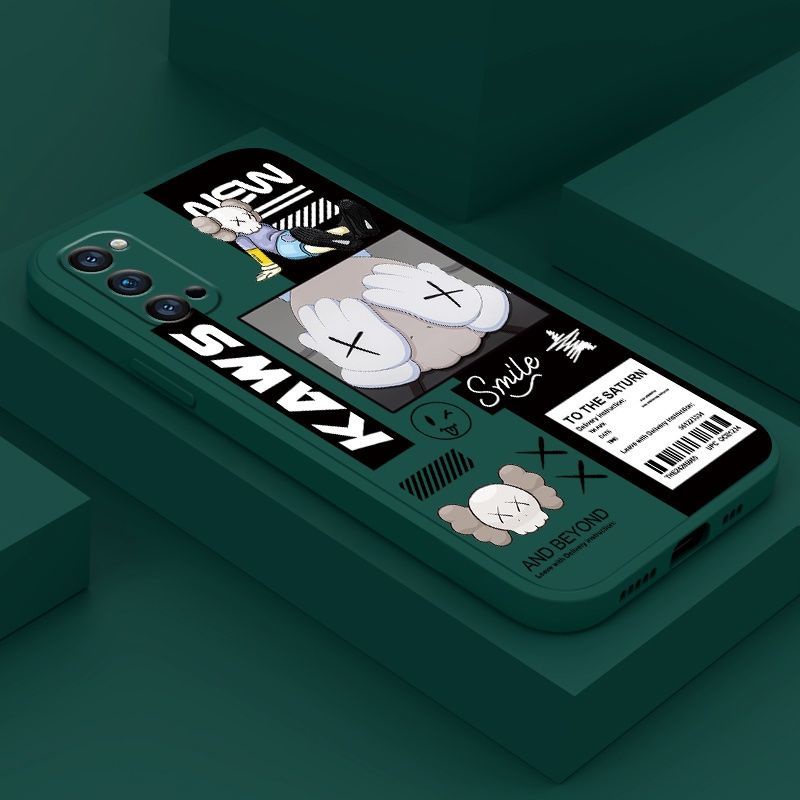 QIANZI Ốp Lưng TPU Viền Thẳng Họa Tiết Chú Gấu Cho oppo RENO 4 4G RENO 4pro 4G RENO 4SE RENO 5 RENO 5 RENO 5pro plus