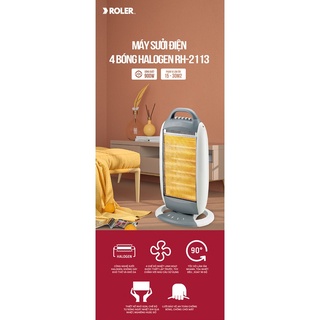 Máy sưởi điện 4 bóng Halogen Roler RH-2113