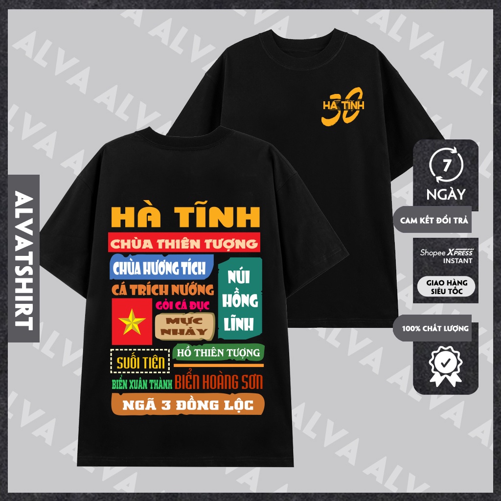Áo thun các tỉnh miền Trung Việt Nam Oversize Unisex độc quyền tại Alva